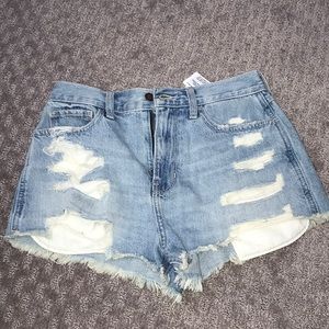 Hollister vintage high rise shortie rose shorts